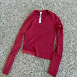 lululemon athletica Vibrant Red Long Sleeve Tee